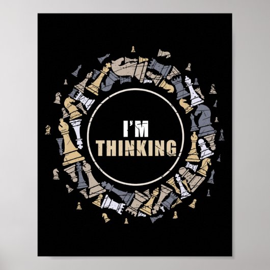 Chess Player Nerd Chess Lover Gift Chess Poster (Voorkant)