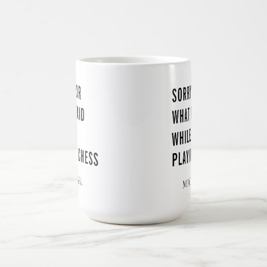 Chess Player Personalized Coffee Mok (Center)