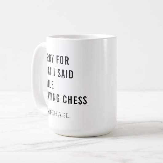 Chess Player Personalized Coffee Mok (Voorkant links)