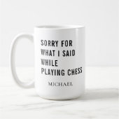 Chess Player Personalized Coffee Mok (Links)