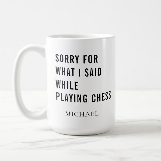 Chess Player Personalized Coffee Mok (Links)