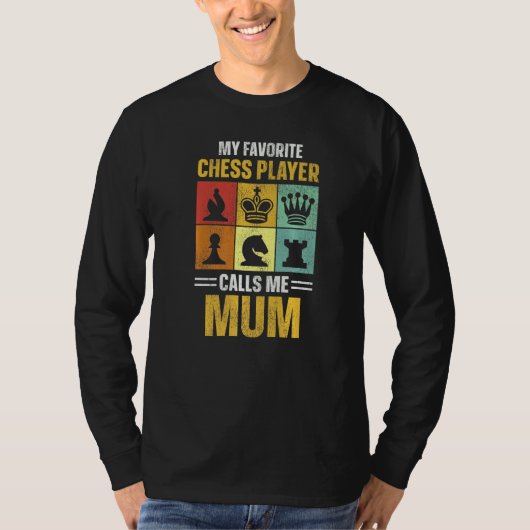 Chess Player Piece mama Queen Retro My Favor T-shirt (Voorkant)