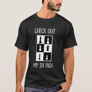 Chess Player T-shirt Kijk uit mijn 6-pak grappige 