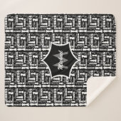 Chess Player Theme Cool Monogramed Sherpa Deken (Voorkant (horizontaal))