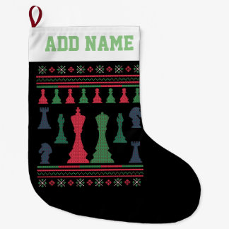 Chess Player Ugly KerstSweater Grote Kerstsok