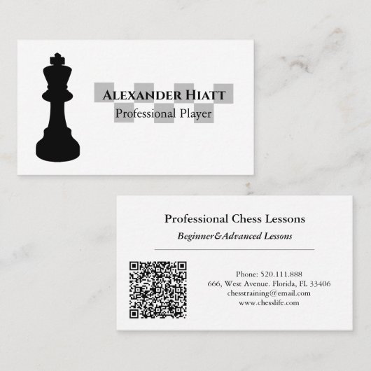 Chess Player Visitekaartje (Voorkant / Achterkant)