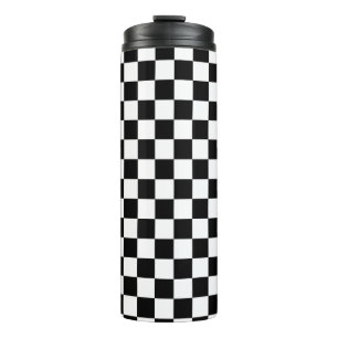 Chess players black and white thermosbeker