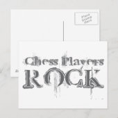 Chess Players Rock Briefkaart (Voorkant / Achterkant)