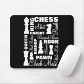 Chess Players Typografie Design Muismat (Met muis)