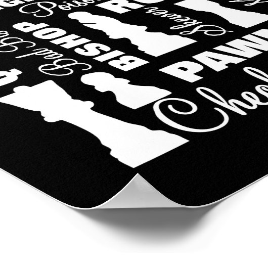 Chess Players Typografie Design Poster (Hoek)