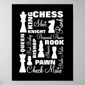 Chess Players Typografie Design Poster (Voorkant)