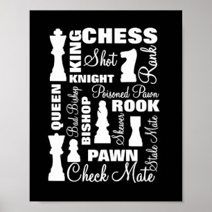 Chess Players Typografie Design Poster