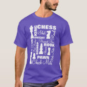 Chess Players Typografie Design T-shirt (Voorkant)
