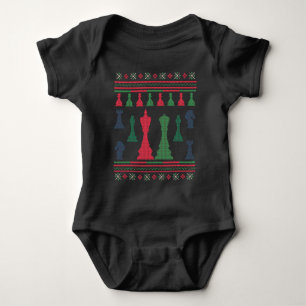 Chess Players Ugly KerstSweater Romper