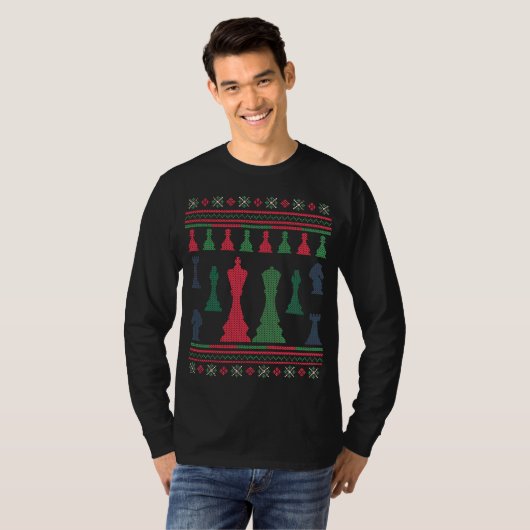 Chess Players Ugly KerstSweater T-shirt (Voorkant volledig)
