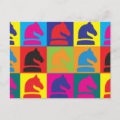Chess Pop Art Briefkaart (Voorkant)