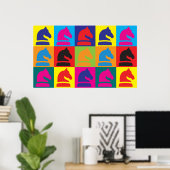 Chess Pop Art Poster (Thuiskantoor)