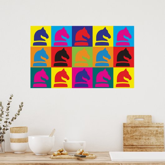 Chess Pop Art Poster (Keuken)