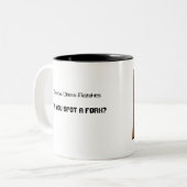 Chess Position - Kun je een vork slaan? Tweekleurige Koffiemok (Voorkant links)