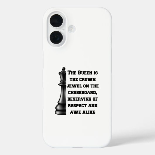 Chess Queen Black White Power Respect Strategie Case-Mate iPhone Case (Achterkant)