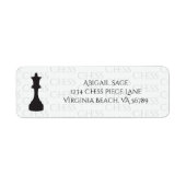 Chess Queen Classic Piece Modern Address Etiket (Voorkant)
