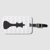 Chess Queen Classic Piece Modern Black, White Bagagelabel (Voorkant (horizontaal))