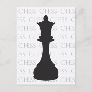 Chess Queen Classic Piece Modern Briefkaart
