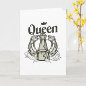 CHESS QUEEN KAART (Gele Bloem)