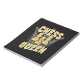 Chess Queen Kinder & Women Gift Notitieblok (Linkerzijde)