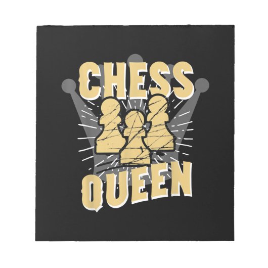 Chess Queen Kinder & Women Gift Notitieblok (Voorkant)