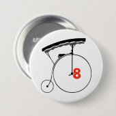 Chess Queen Number 8 Ronde Button 7,6 Cm (Voorkant /achterkant)