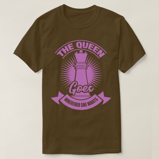 Chess Queen Player Girl Gift T-shirt (Design voorkant)