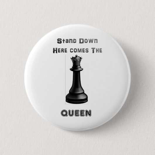 Chess Queen Ronde Button 5,7 Cm (Voorkant)