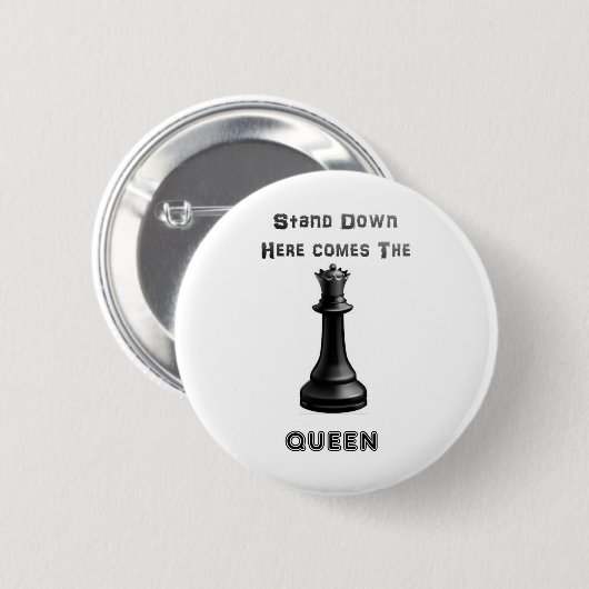 Chess Queen Ronde Button 5,7 Cm (Voorkant /achterkant)