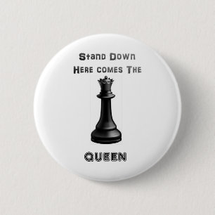 Chess Queen Ronde Button 5,7 Cm