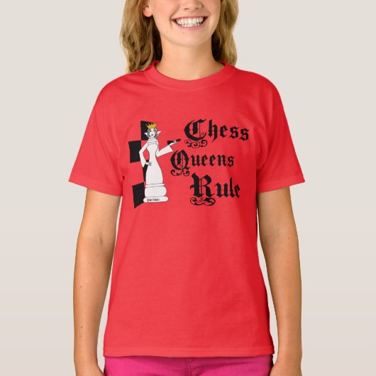 Chess Queen's Rule, Girl Youth T-shirt (Voorkant)