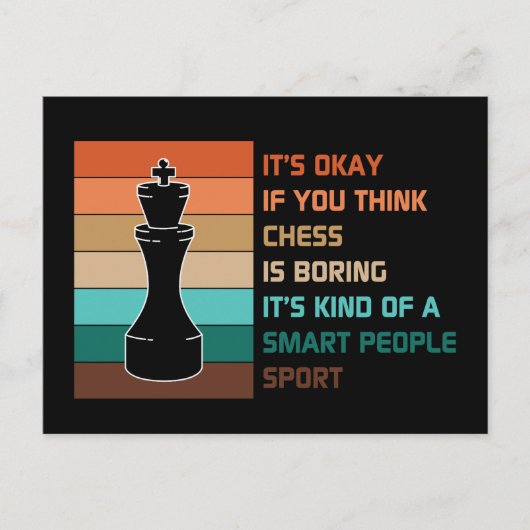 Chess Quote  Sunset Briefkaart (Voorkant)