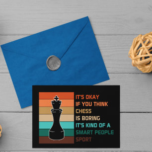 Chess Quote  Sunset Briefkaart