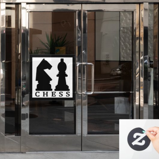 CHESS RAAMSTICKER (Kantoordeur)