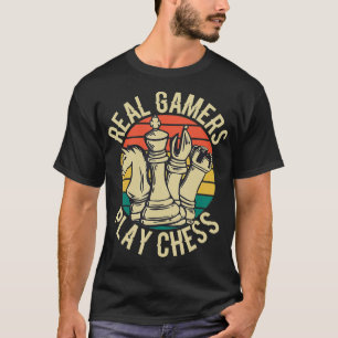 Chess Real Gamers spelen schaak T-shirt