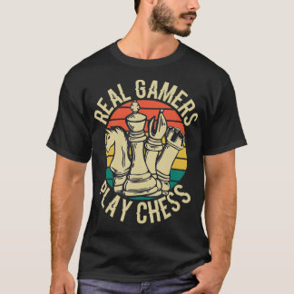 Chess Real Gamers spelen schaak T-shirt