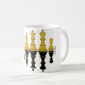 Chess Reflection, Chess Mok, met-t-shirt Koffiemok (Voorkant rechts)