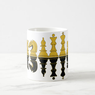 Chess Reflection, Chess Mok, met-t-shirt Koffiemok