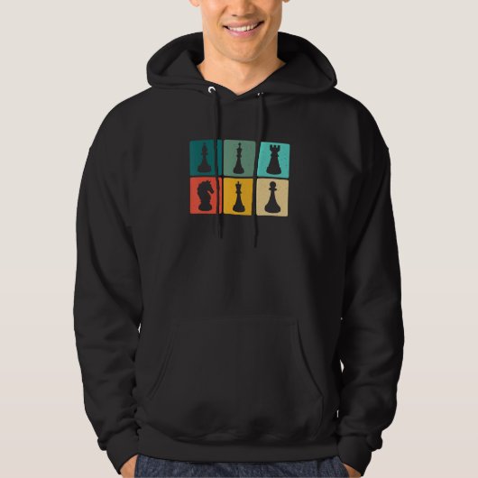Chess Retro Graphic Chess Player Checkmate Board G Hoodie (Voorkant)