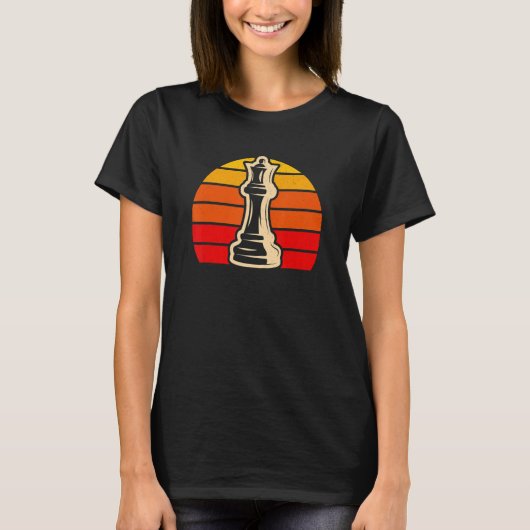 Chess Retro Graphic Chess Player Checkmate Board G T-shirt (Voorkant)