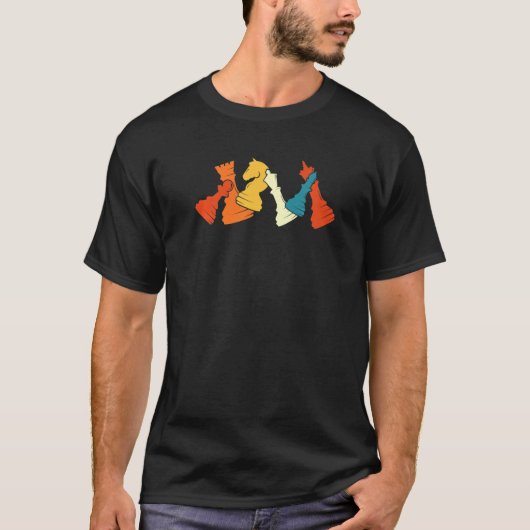 Chess Retro Graphic Chess Player Checkmate Board G T-shirt (Voorkant)