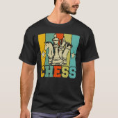 Chess Retro Graphic Chess Player Checkmate Board G T-shirt (Voorkant)