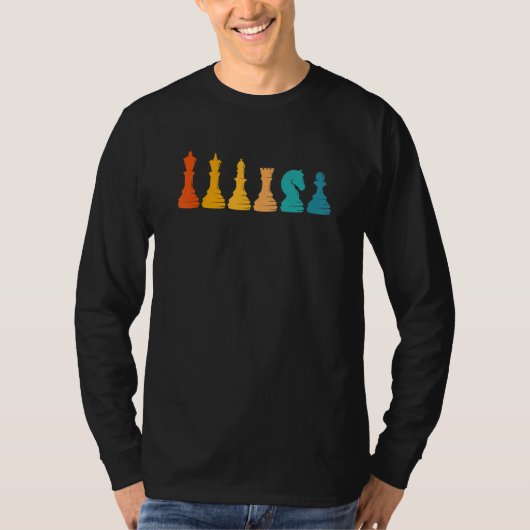 Chess Retro Graphic Chess Player Checkmate Board G T-shirt (Voorkant)