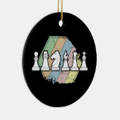 Chess Retro Keramisch Ornament (Rechts)