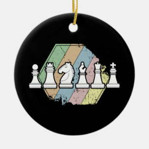 Chess Retro Keramisch Ornament
